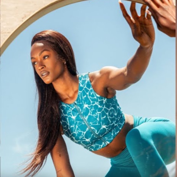 BuffBunny “Under the Sea” Collection - Blue bra with water print - Size Large - Picture 3 of 5